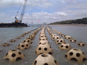 Rows of Precast Concrete Domes