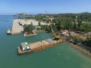 Barge of Precast Concrete Domes