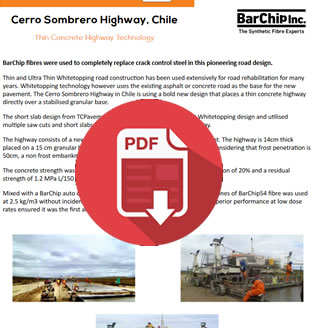 Cerro Sombrero Project Sheet Download