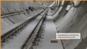 BarChip reinforced concrete track slab