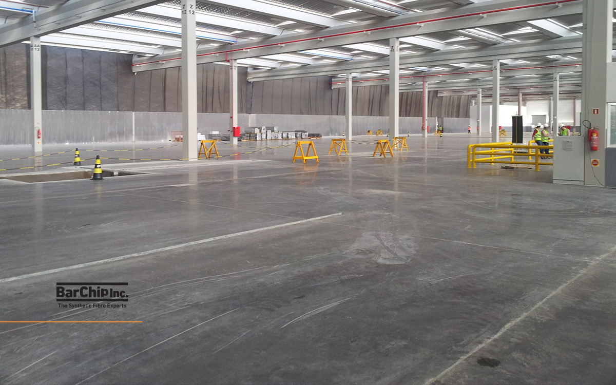 Fibre reinforced concrete floor inside BMW Araquari production building