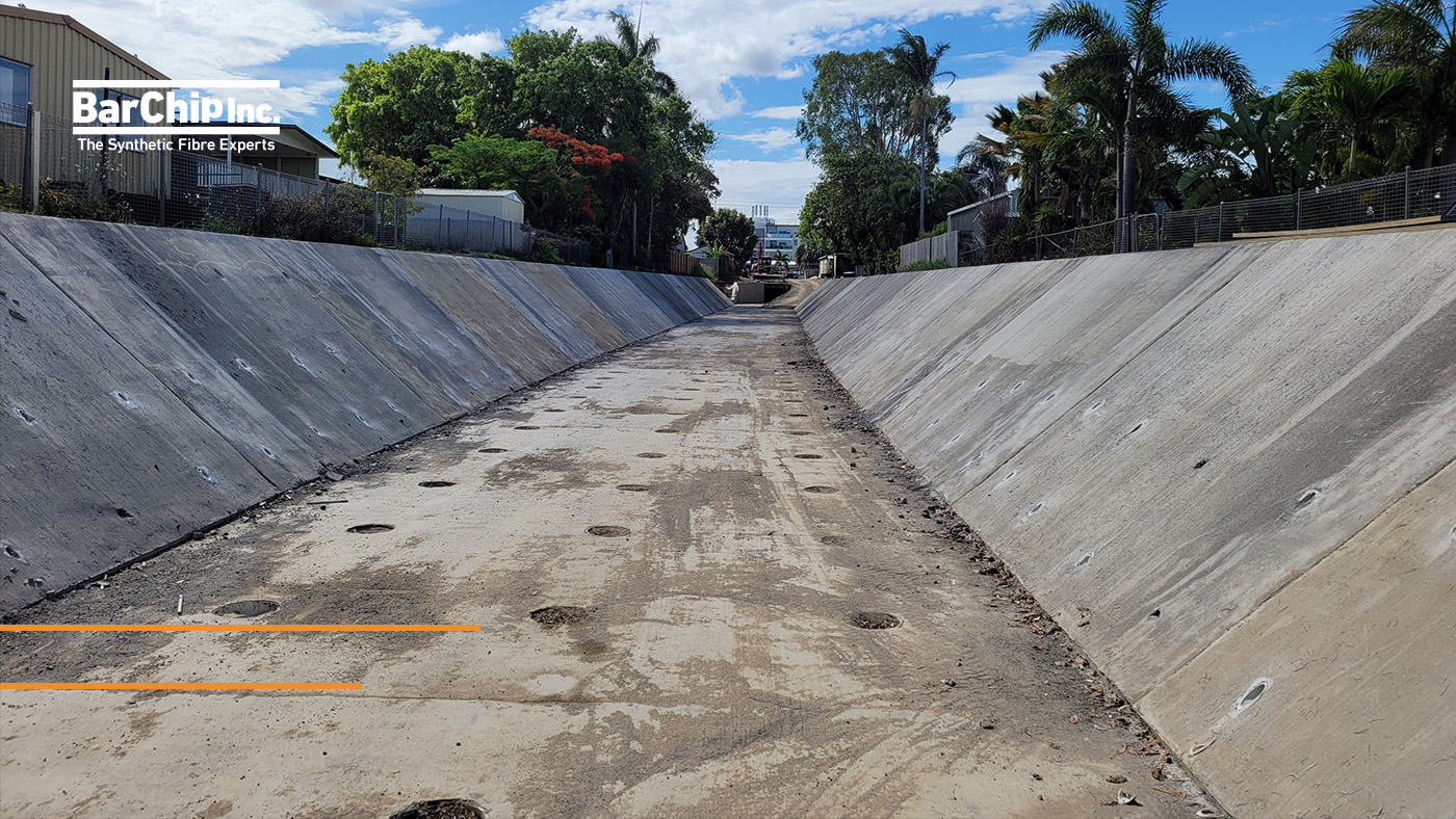 stormwater culvert in Mackay, Australia using fibre reinforced shotcrete ground control