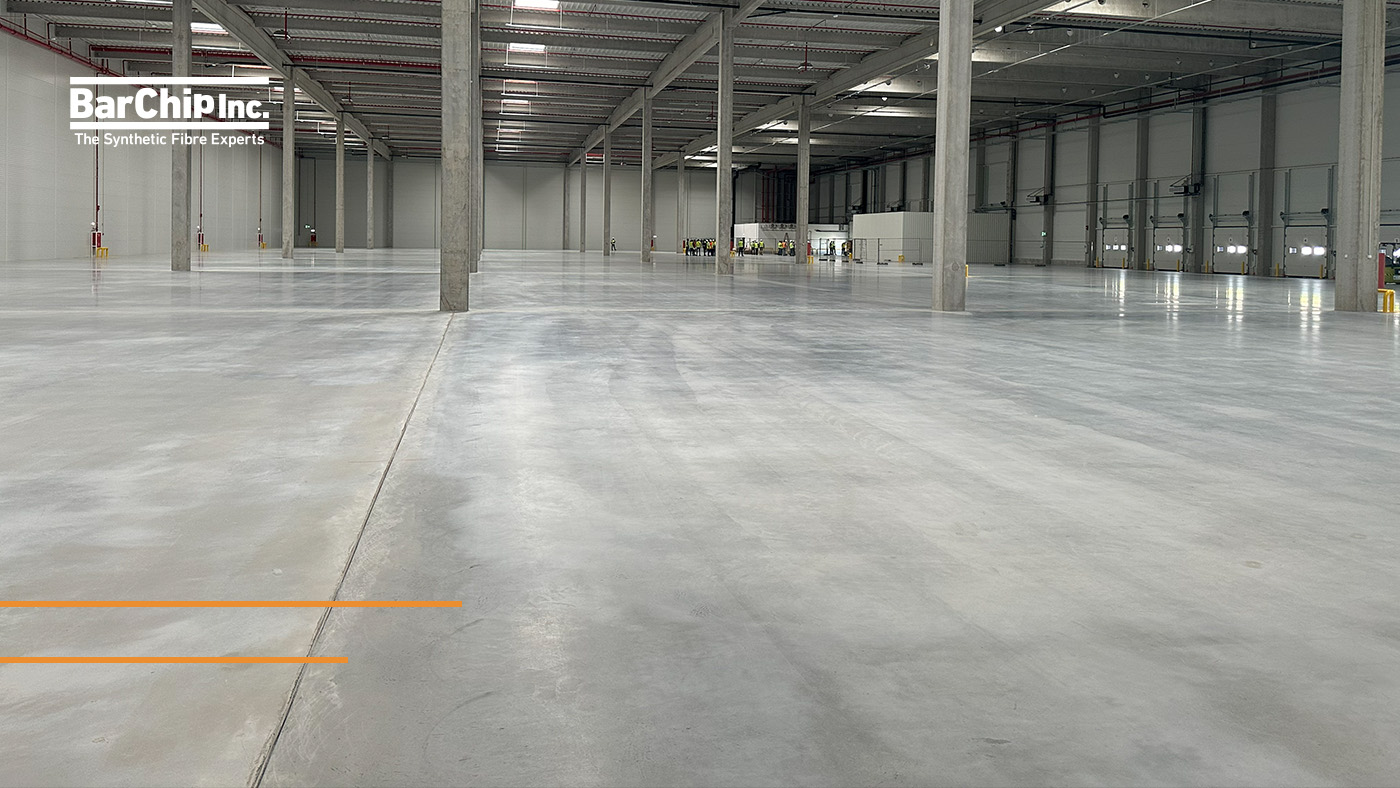 Jointless fibre reinforced concrete floor at the HelloParks logistics facility