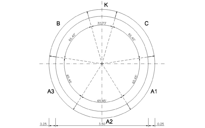 Precast segmental tunnel lining ring configuration