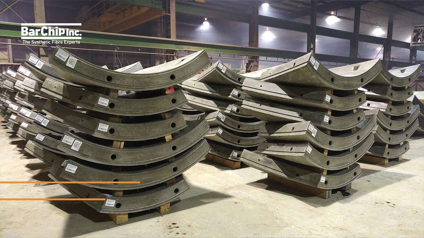 Fibre reinforced precast concrete tunnel segments manufactured for the Blacksnake Creek stormwater tunnel.