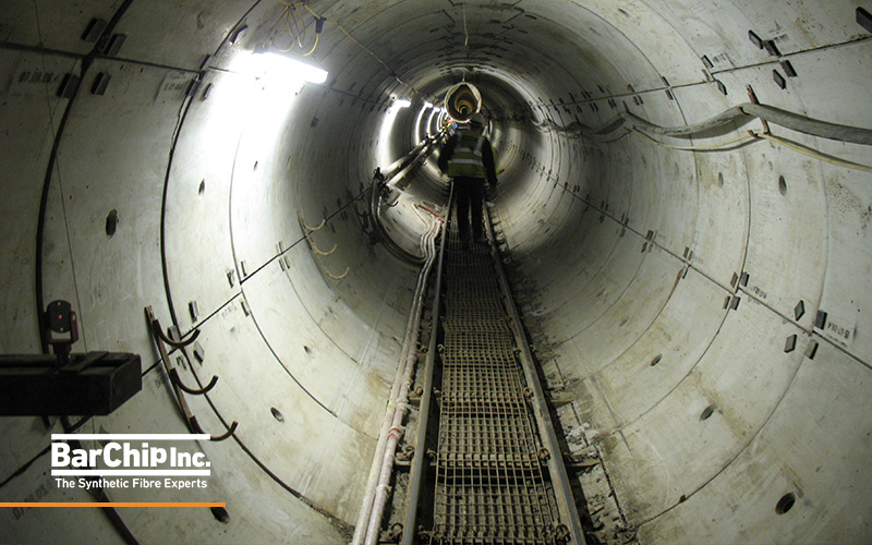 Barchip MSFR Concrete Segments at the Harefield to Southall Gas Pipeline Tunnel