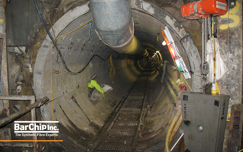 harefield-to-southall-tunnel-segments-barchip-03 Installed tunnel segments at the portal opening of Harefield to Southall gas pipeline tunnel.