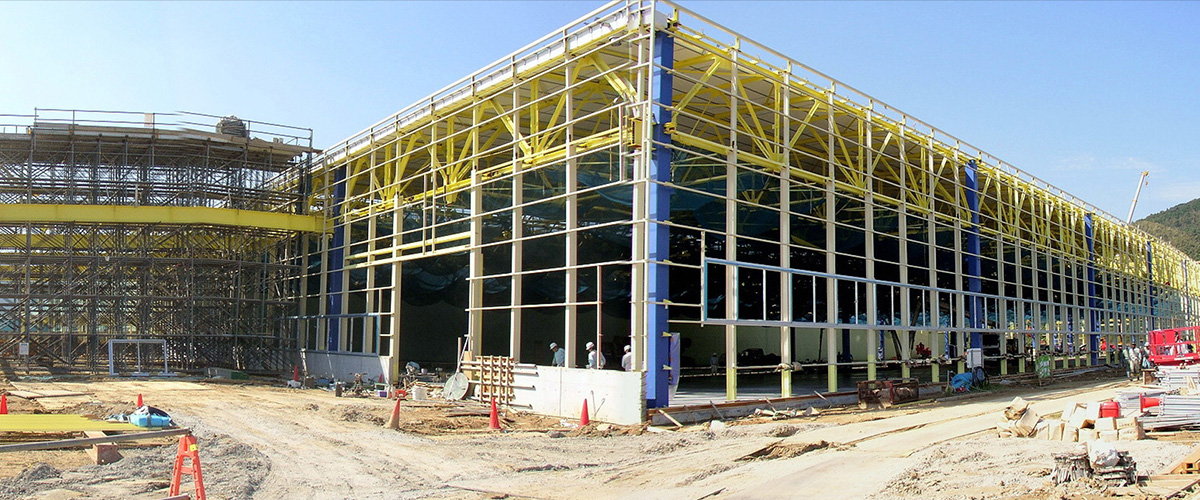 Toyota Miyata Plant expansion under construction in Fukuoka, Japan.