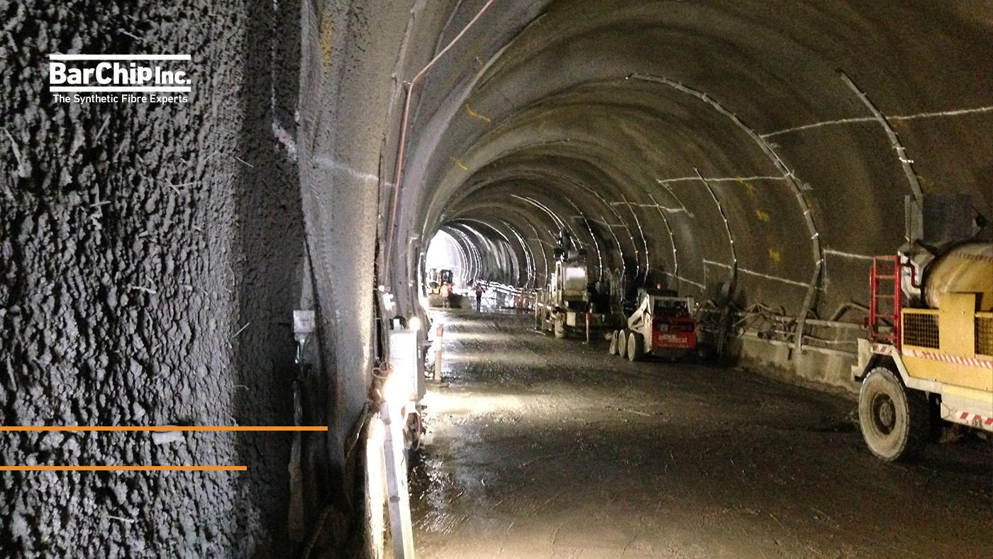 Fibre reinforced sprayed concrete tunnel lining at North Strathfield Rail Underpass