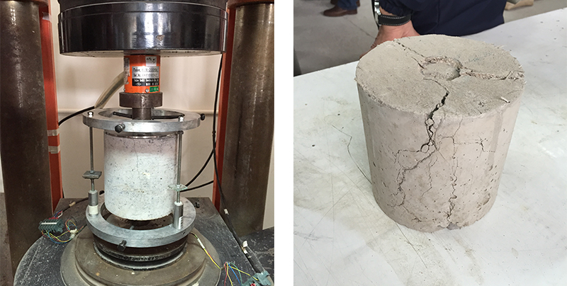 Barcelona double punch test of fibre reinforced concrete