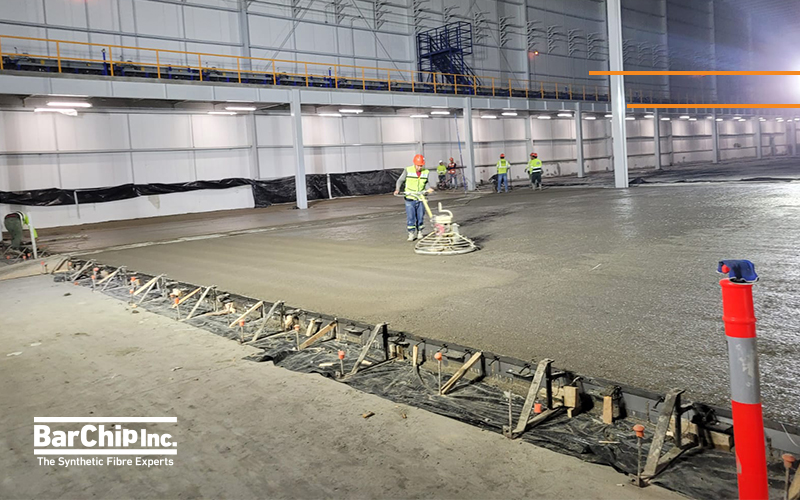 Finishing PiSA Farmacéutica macro synthetic fibre reinforced floor