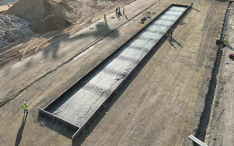 BarChip fibre reinforced port pavement at Namibe Port