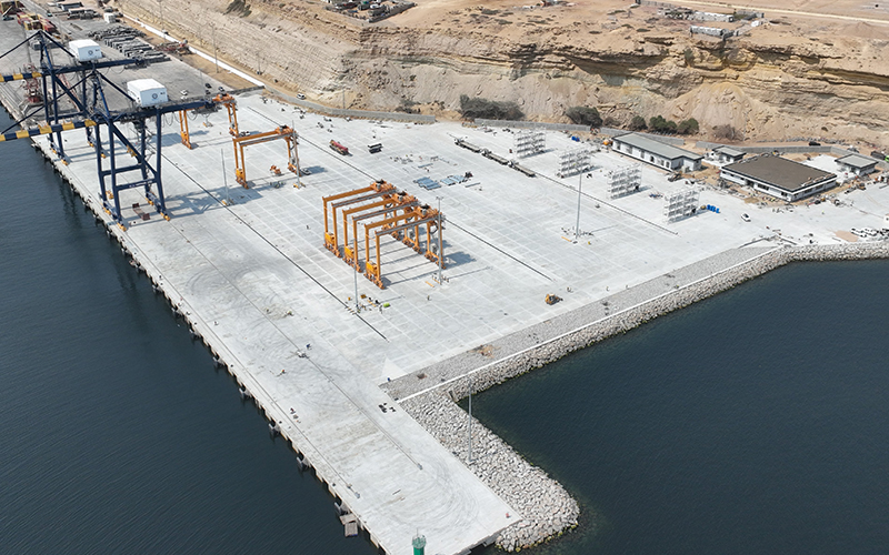 FRC external pavement construction at Namibe Port, Angola