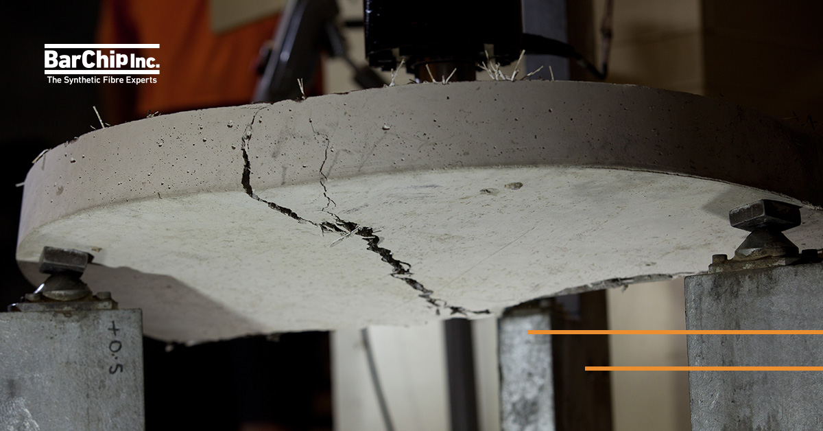 Fibre reinforced concrete round determinate panel test